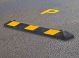90cm Heavy Duty Rubber Curb Parking Guide Wheel Driveway Stopper Reflective Yellow V63-826021