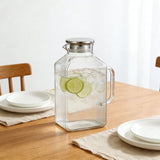 Large Capacity Glass Kettle, 3800ml Summer Refrigerator Pitcher with Stainless Steel Lid, High V1370-AZ4-21076