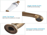 Floral Pattern Single Handle Mixer Tap Cold/Hot Water Faucet for Bathroom Basin Sink V1294-YM0727-JY07252-02