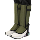 Waterproof Hiking Gaiters Green - 3 Layer Nylon Leg and Boot Covers with Adjustable Buckles for V888-ELOSUNG57061-1