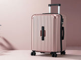 Wanderlite 28" Trunk Luggage Suitcase Travel 5 Wheels Type-C Port TSA Rose Gold LUG-ABS-TRUK-28-RG