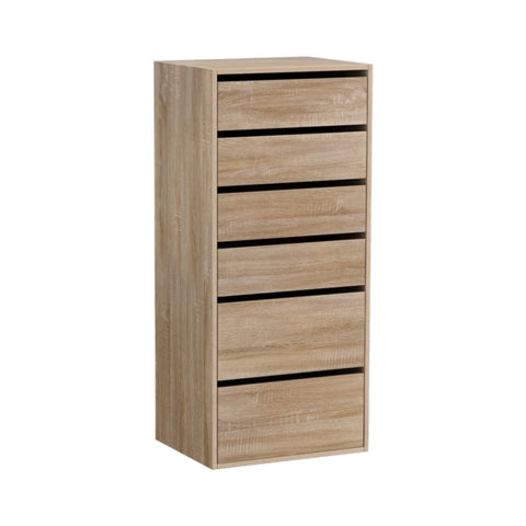 Artiss 6 Chest of Drawers Dresser Tallboy Pine FURNI-N-CDR-6D-WD-AB