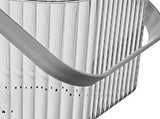 Bath Organizer Basket Stylish Clear Stripe Large Capacity Shower Storage Organizer with Handle for V1294-YM0703-3117230123813