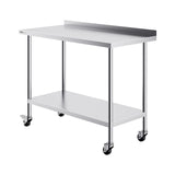 24 x 48 x 40 Inch Stainless Steel Work Table, Commercial Food Prep Worktable with Casters, Heavy V952-CFBXGGZTLCDJOVC8PV0