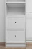 BASEL WALK IN WARDROBE KIT - WHITE - HAMPTON - ROUND BLACK V164-ECW5H06B