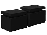 Artiss 2X Bedside Table 2 Drawers Lift-up Storage Black FURNI-O-BS-02-BKX2