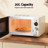 Devanti 20L Microwave Oven 700W Cream MIO-EF20L-CR