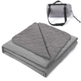 200 x 140cm Grey Large Double Layer Waterproof Thick Fleece Camping Blanket Picnic Mat, Portable V888-ELOSUNG52291