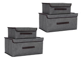 4 Pcs Non Woven Storage Box Case Dustproof Collapsible Two Large and Two Small for Household Home V1294-YM0512-3117220250913