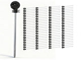 Giantz Electric Fence Ring Insulators 100pcs Stand off Screw in Insulator Black SFC-LOCK25-100