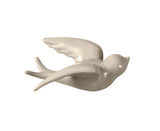 Attractive Hanging Pendant Widely Use Ceramic 3D Bird Shape Wall Crafts Ornaments for Home-Grey S V1263-JX-441