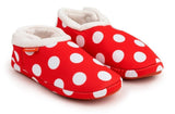 ARCHLINE Orthotic Slippers CLOSED Back Scuffs Moccasins Pain Relief - Red Polka Dots - EUR 39 V563-AS501-39