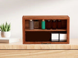 Wood Mini Figure Display Cabinet Display Shelf Miniature Display Case for Memorabilia Valuable V1294-YM0901-3117240224011