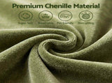 Artiss Floor Sofa Armless Chenille No Assembly Removable Cover Green SBED-N-02-GN