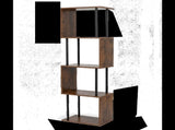 Levede Bookshelf 5 Tier Display Shelf Bookcase Storage Rack S-Shaped Anti-Tip CH1172-WA-5-AU
