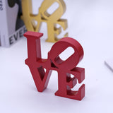 Valentine's Day Rose Gift, Love Word Art Resin Tabletop Dcor, Red Contemporary Romantic Gifts, V1258-DP02-C-732