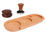 Coffee Tamping Set Wooden Handle Antiskid Coffee Tamper Distributor Station Kit for Kitchen L Base V1294-YM0717-3118220202913