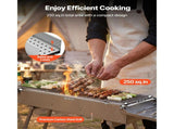 Foldable Charcoal Grill, 0.16 m Portable Charcoal Barbecue Grill with Liftable Charcoal Tray & Side V952-TLCTZDKZTKBXI2GZV001V0