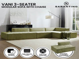 Sarantino Vani 3 Seater Modular Sofa Set - Green SOFA-MLM-315-GN