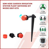 50M Hose Garden Irrigation System Plant Watering DIY Micro Drip Kits V63-834701