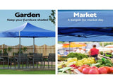 Instahut Gazebo Pop Up Marquee 3x3 Folding Tent Outdoor Camping 500D Oxford Blue GAZEBO-T-3X3-F-BU