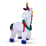 Jingle Jollys Christmas Inflatable Unicorn 1.8M Tall Outdoor Decorations Illuminated XMAS-INF-UNICORN-6FT