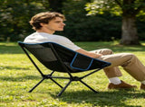Portable Folding Camping Chair with Carry Bag, Breathable Mesh Outdoor Seat for Hiking, Beach Trips, V1189-LC-AMZ-00057