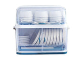 Dish Bowl Drying Rack Dustproof Sturdy Durable Multifunctional Dishes Drying Organizer Rack with Lid V1294-YM0901-3118230435011