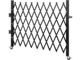 Single Folding Security Gate, 85" H x 95" W Folding Door Gate, Steel Accordion Security Gate, V952-SSFDMDM2X2.28M001V0