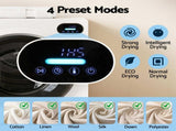 Devanti 6kg Tumble Dryer, Intelligent Touch Screen Clothes Dryer with 4 Drying Modes Stainless Steel TD-D-6KG-WH