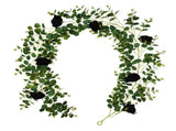 Artificial Rattan Halloween Black Decoration Interior Home Hanging Decoration Rose Rattan Artificial V1294-YM0710-210805XY01-2