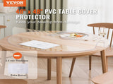 Plastic Table Cover, 48 x 48 Inch 2.0 mm Thick Clear Table Protector, Round PVC Desk Mat, Waterproof V952-YXPVCZB48X48UGUKXV0