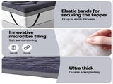 Giselle Bedding 5cm Pillowtop Topper Bamboo Polyester Blend Fibre Pad for Back Pain Relief Washable TOPPER-WA-CHAR-Q