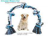 Dog Toys for Aggressive Chewers Tough Rope Chew Toys for Large and Medium Dog 3 Feet 5 Knots V1192-AZ-W-31106