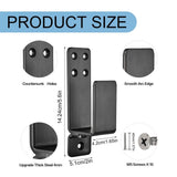 Door Barricade,2 Pack Drop Open Bar Holder with 10 Screws for Home Security,2X4 Bar V1370-AZ4-12376