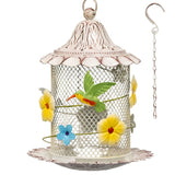 Hanging Mesh Birdfeeder w Flowers Bird 58cm V637-24852BRD
