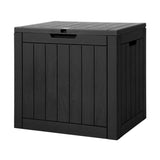 Gardeon Outdoor Storage Box 118L Container Lockable Indoor Garden Toy Tool Shed Black OSB-C-118L-BK