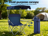 Weisshorn Camping Chair With Canopy Folding Outdoor Portable Seat Lightweight Beach Picnic Fishing XFEL-CAMP-UM-NV