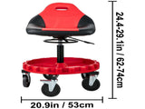 Rolling Garage Stool 300LBS Adjustable Mechanic Work Shop Seat w/Casters V952-HKYSCLWXDC6QRMFLIV0