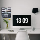 5 Pocket Mesh Hanging Wall File Organizer, Wall Mounted Mail Paper Document Folder Holder, Clipboard V1366-AZ2-W-05662