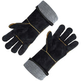 Leather Welding Gloves 932&degF High Temperature Work Gloves For Welding Bbq Kitchen Baking Oven V1188-MS-227-1896