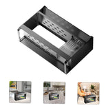 Black Steel Sink Drain Rack with Sponge Holder, Kitchen Storage Organizer, and -Resistant, 1 Set V1369-AZ3-W-14381