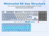 AK33 82 keys Compact Gaming Mechanical Keyboard with Anti-ghosting Keys for Game V201-W11325495
