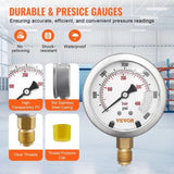 Hydraulic Pressure Test Kit, 10/100/250/400/600bar, 5 Gauges 13 Couplings 14 Tee Connectors 5 Test V952-JXYBZ5T13G0031N8JV0