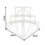 Riviera 3 Tier Round Fronted Corner Potplant Stand 60cm V637-48115STD