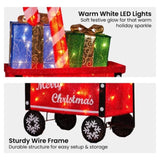 Christabelle Christmas Cart Display Candy Cane Presents LED Lights Indoor Outdoor Front Yard De 112_MHA610