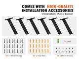 6 Pack Heavy Duty L Shelf Brackets 26.1 x 10 x 4.5cm Matte Black Steel Floating Shelf Brackets 5mm V767-VVR-SJZJGBZJYGHW8B1EKV0