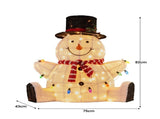 Christabelle 82cm Sitting Snowman Christmas Display with Lights 112_MHA505