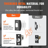 Double Door Handle Set, Matte Black Square Door Lever, Heavy Duty Double Front Door Handle Set with V952-SMSBYGHDSFXLKVAWEV0