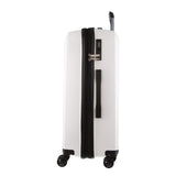 Pierre Cardin Inspired Milleni Checked Luggage Bag Travel Carry On Suitcase 75cm - White V563-MONACO-LARGE-WHITE